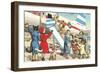 Crazy Cats Boarding Airplane-null-Framed Premium Giclee Print
