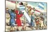 Crazy Cats Boarding Airplane-null-Mounted Premium Giclee Print