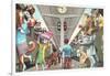 Crazy Cats Boarding the Train-null-Framed Art Print