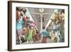 Crazy Cats Boarding the Train-null-Framed Art Print