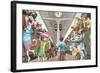 Crazy Cats Boarding the Train-null-Framed Art Print