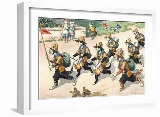 Crazy Cats Boy Scout Band-null-Framed Premium Giclee Print