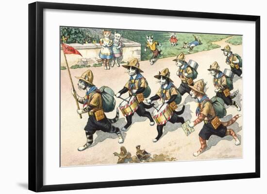 Crazy Cats Boy Scout Band-null-Framed Art Print