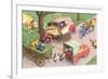 Crazy Cats Crash Car-null-Framed Art Print