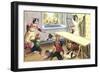 Crazy Cats Doing Wallpaper-null-Framed Art Print