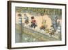 Crazy Cats Fishing-null-Framed Art Print