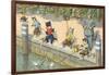 Crazy Cats Fishing-null-Framed Art Print