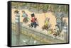 Crazy Cats Fishing-null-Framed Stretched Canvas