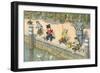 Crazy Cats Fishing-null-Framed Art Print