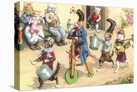 Crazy Cats Fun Parade-null-Stretched Canvas