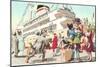 Crazy Cats Going on Cruise-null-Mounted Premium Giclee Print