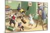 Crazy Cats Housekeeping-null-Mounted Art Print