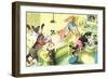 Crazy Cats in Bathtub-null-Framed Art Print