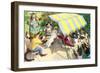 Crazy Cats in the Backyard-null-Framed Art Print