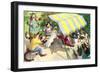 Crazy Cats in the Backyard-null-Framed Art Print