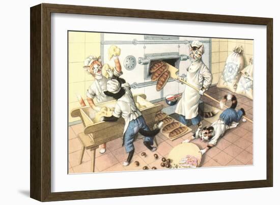 Crazy Cats in the Bakery-null-Framed Art Print