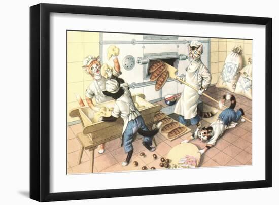 Crazy Cats in the Bakery-null-Framed Art Print