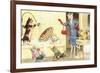 Crazy Cats in the Bathtub-null-Framed Art Print