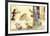 Crazy Cats in the Bathtub-null-Framed Art Print