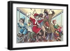 Crazy Cats in the Trolley-null-Framed Art Print