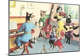 Crazy Cats Musical Ensemble-null-Mounted Art Print