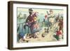 Crazy Cats on the Ocean Pier-null-Framed Art Print