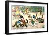 Crazy Cats on the Playground-null-Framed Art Print