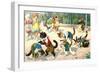 Crazy Cats on the Playground-null-Framed Art Print