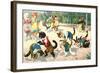 Crazy Cats on the Playground-null-Framed Art Print