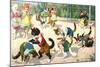 Crazy Cats on the Playground-null-Mounted Art Print