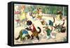 Crazy Cats on the Playground-null-Framed Stretched Canvas