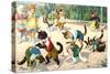 Crazy Cats on the Playground-null-Stretched Canvas