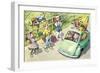 Crazy Cats on the Road-null-Framed Art Print