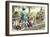 Crazy Cats Pier Fishing-null-Framed Art Print