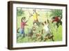 Crazy Cats Playing Badminton-null-Framed Art Print