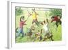 Crazy Cats Playing Badminton-null-Framed Art Print