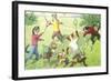 Crazy Cats Playing Badminton-null-Framed Art Print