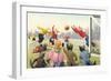 Crazy Cats Playing Soccer-null-Framed Premium Giclee Print