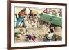 Crazy Cats Road Maintenance-null-Framed Art Print