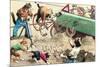 Crazy Cats Road Maintenance-null-Mounted Art Print