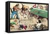 Crazy Cats Road Maintenance-null-Framed Stretched Canvas