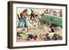 Crazy Cats Road Maintenance-null-Framed Art Print