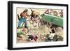 Crazy Cats Road Maintenance-null-Framed Art Print