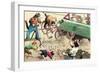 Crazy Cats Road Maintenance-null-Framed Art Print