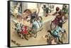 Crazy Cats Street Scene-null-Framed Stretched Canvas