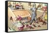 Crazy Cats Street Scene-null-Framed Stretched Canvas