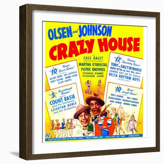 Crazy House, Ole Olsen, Chic Johnson, 1943-null-Framed Art Print