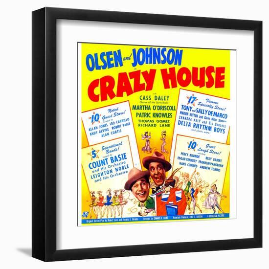 Crazy House, Ole Olsen, Chic Johnson, 1943-null-Framed Art Print