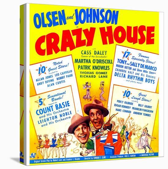 Crazy House, Ole Olsen, Chic Johnson, 1943-null-Stretched Canvas