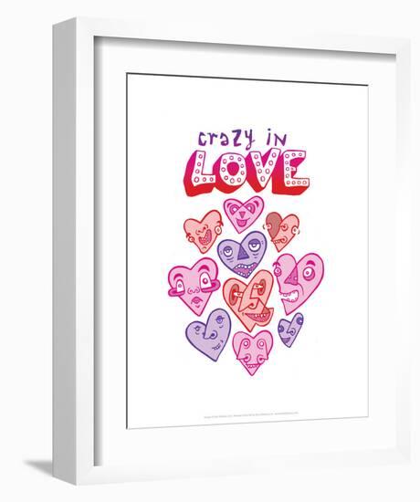Crazy In Love - Tommy Human Cartoon Print-Tommy Human-Framed Art Print